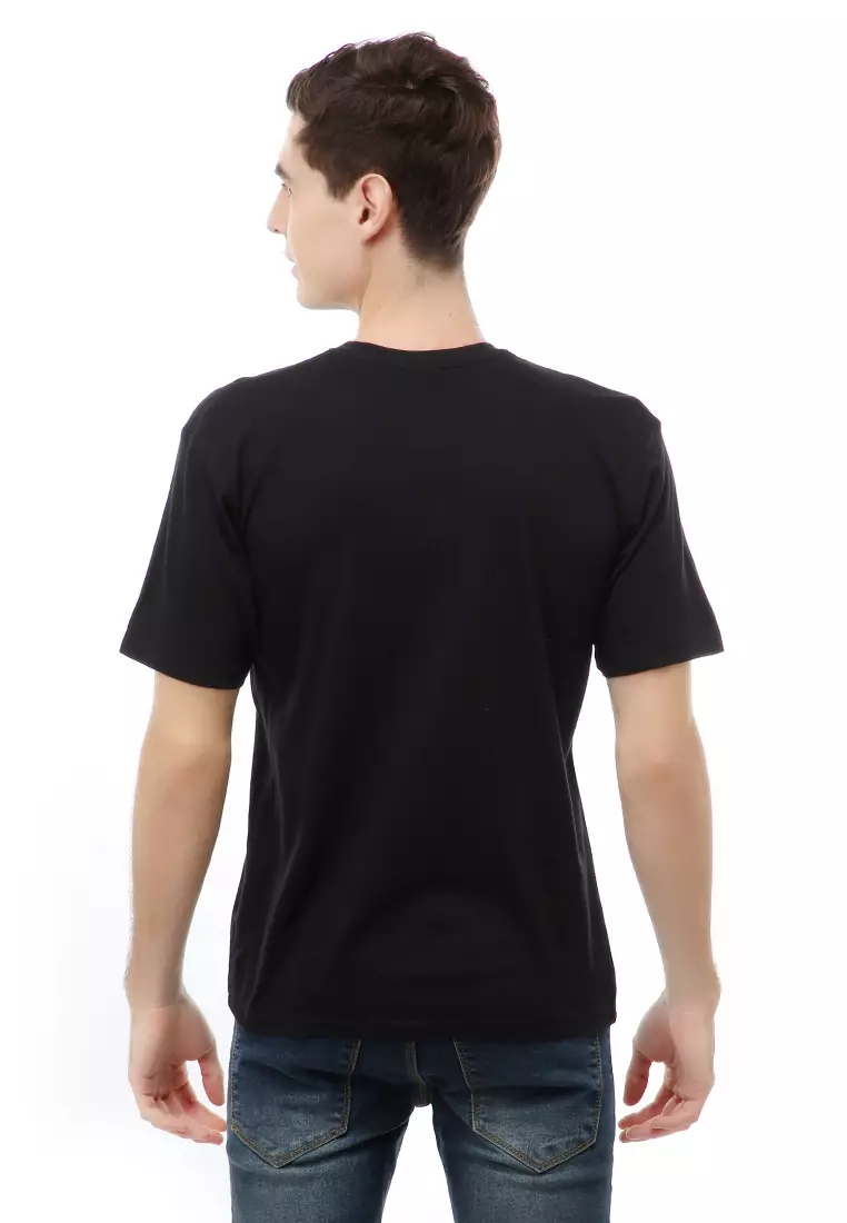 Jack T-Shirt Atasan Kasual Kaos Pria Life Lengan Pendek Material Cotton ORIGINAL - Black