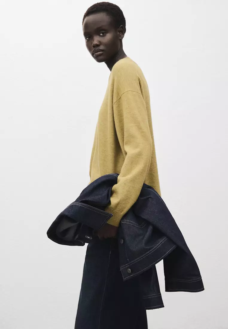 Oversized Sweater With Ribbed Trim