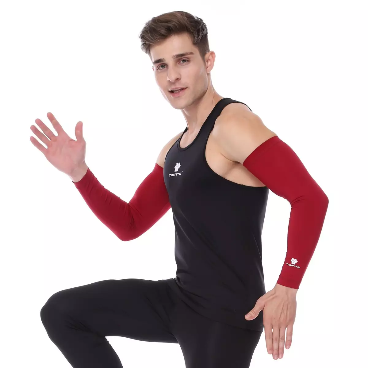 Manset Tangan / Hand Sleeve/ Arm Sleeve Maroon Men