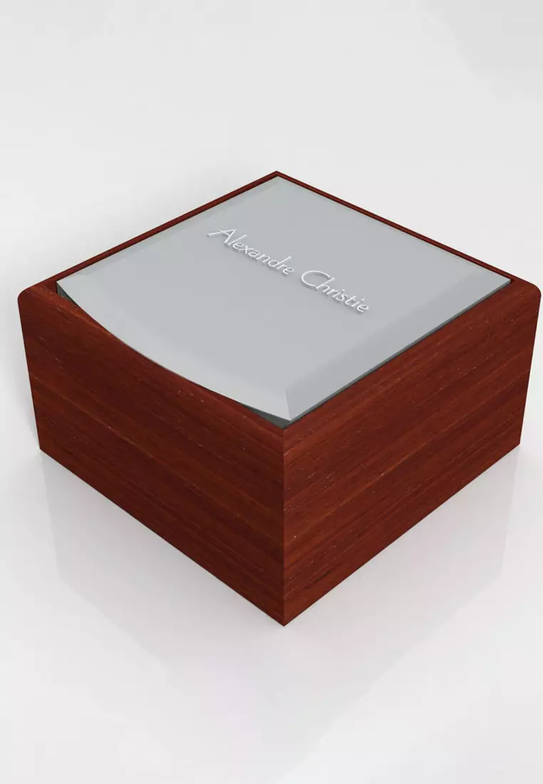 Alexandre Christie Multifunction Boyfriend Band Multifunction Rose Gold Red Dial 36mm - AC2B04BFRRGRE