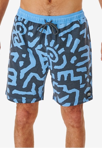 Rip Curl blue Archive Volley Boardshorts 800E4AA8AD0F5AGS_1