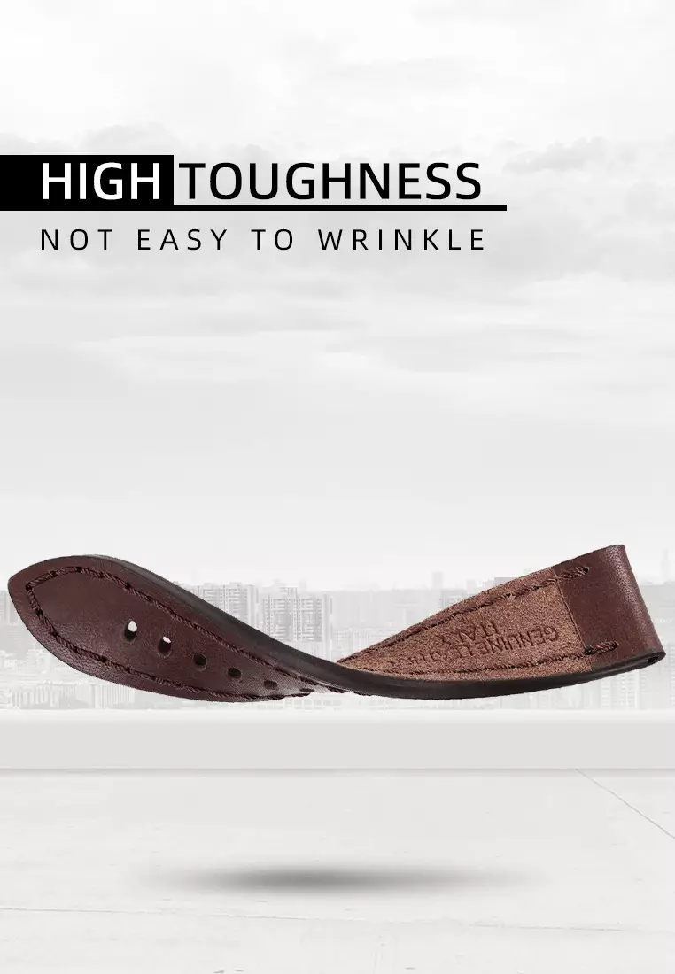 Tali Kulit Asli Jam Tangan Leather Strap 24mm cokelat