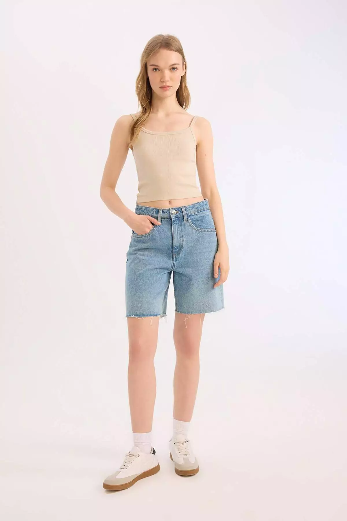 Coool Fitted Bodycon Ribbed Camisole Strap Basic Plain Tank Top B0563Ax25Sm