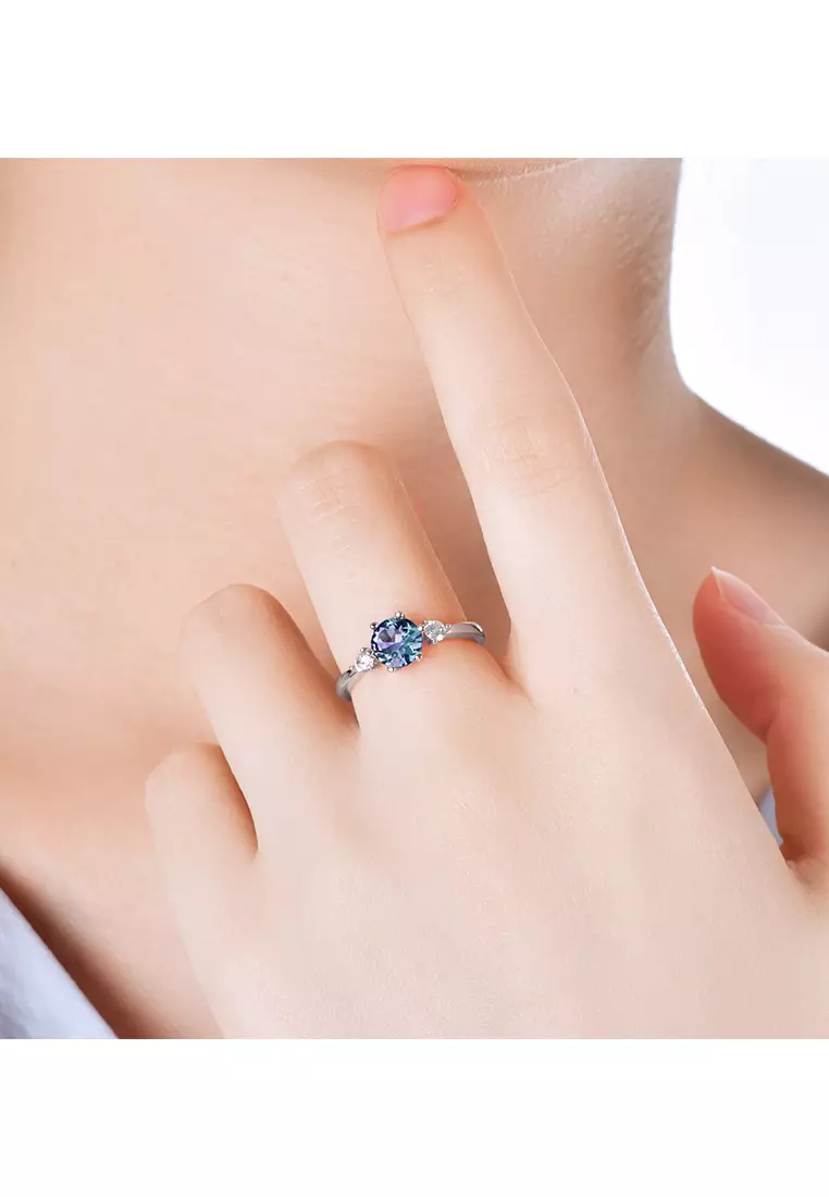 [ Alexandrite Collection ] Moya Printessa Alexandrite Ring WG - Cincin by Her Jewellery