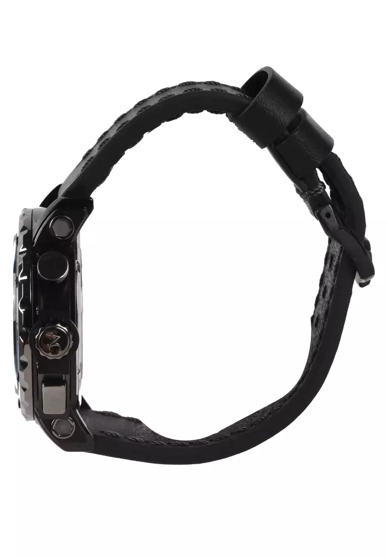 Alexandre Christie Collection - Jam Tangan Pria - Black - Leather Strap - 9205 MCLEPBA