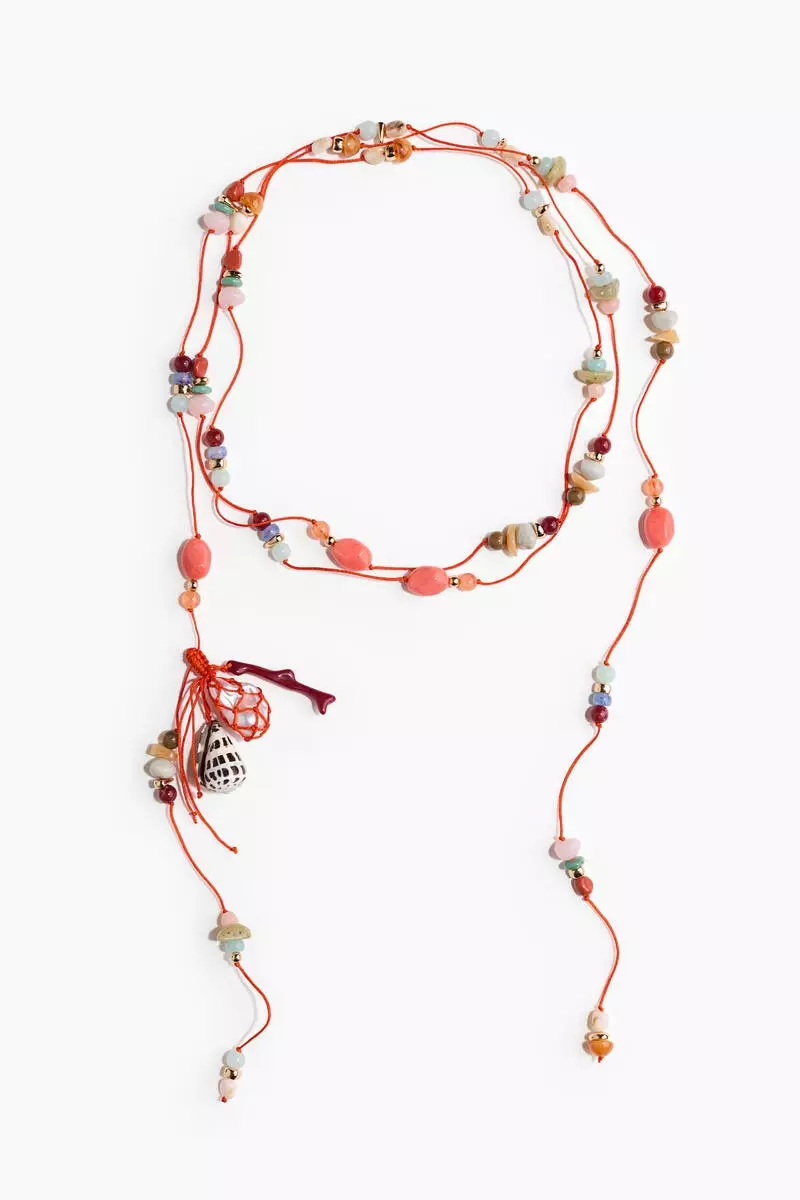 Beaded cord necklace