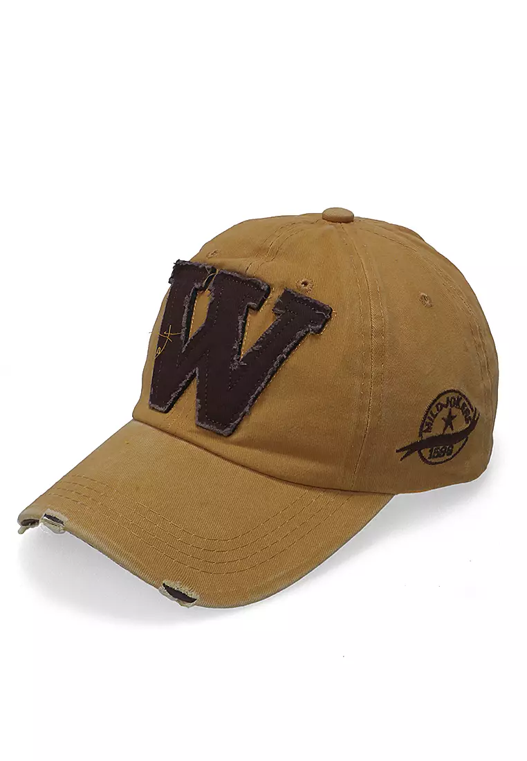 Drsh Topi Baseball Unisex Vintage  Casual Motive W Adjustable Material Cotton Jean ORIGINAL - Brown