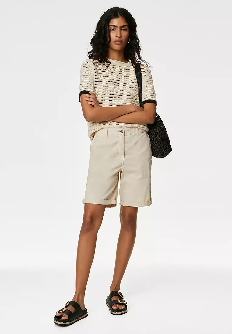 Cotton Rich Tea Dyed Chino Shorts