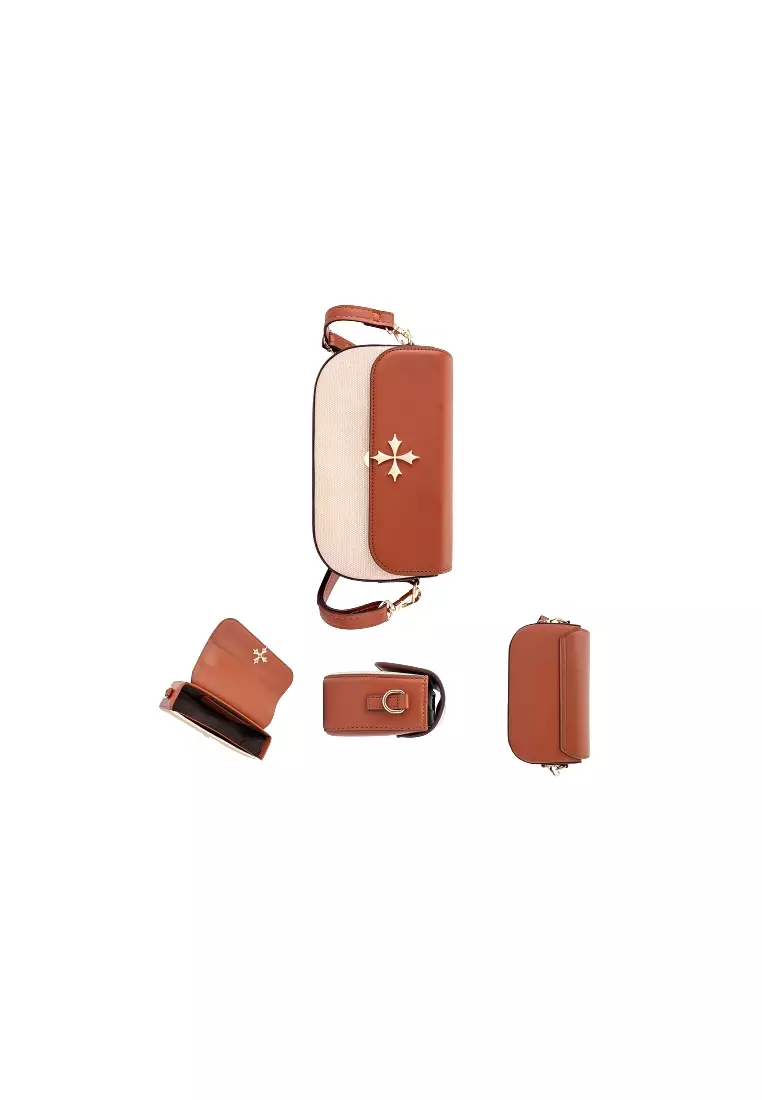 Tas Selempang Wanita Sling Bag Bahan Kulit PU Leather Premium BAEOS