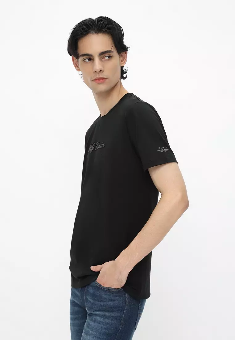 RBJ T-Shirt Cotton Spandex Emboss Pria 2482370761