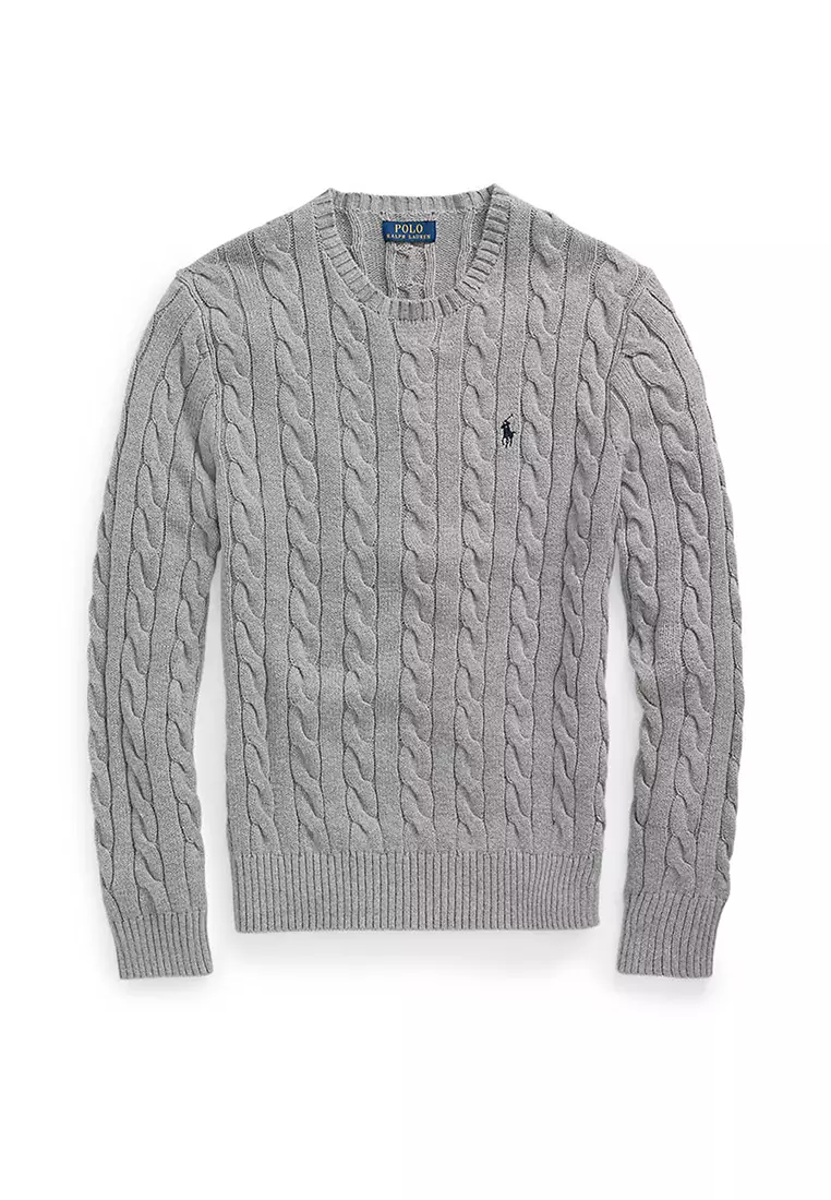 Cable-Knit Cotton Sweater