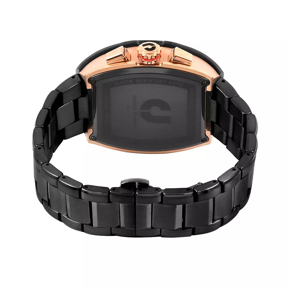 Jam Tangan Pria Charles Jourdan Ultra Black Quartz Stainless Steel CJ1120-3032C Original