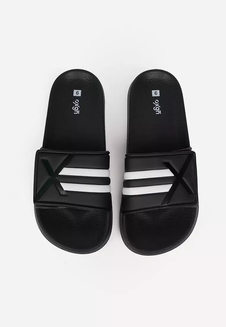 Striped slides best sale