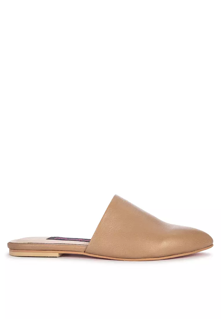 Leather Flats Mules