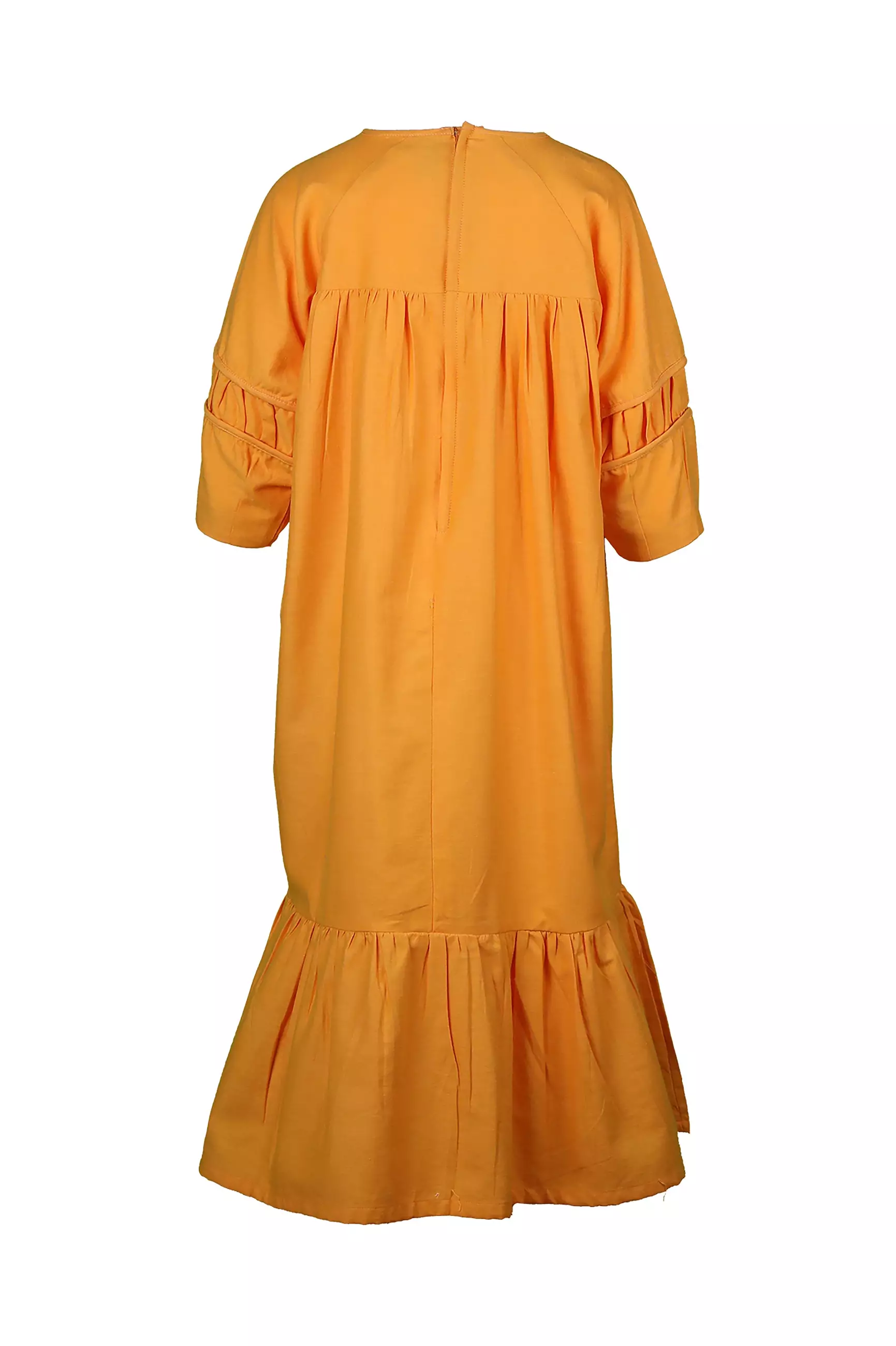 Pito Dito Girl Machupiccu Dress Gamis Anak Orange - Size 4