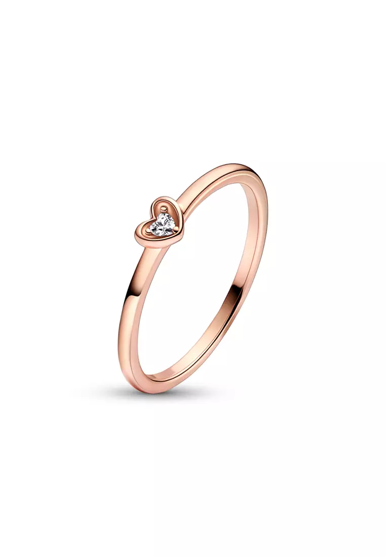 Rose gold shop heart ring