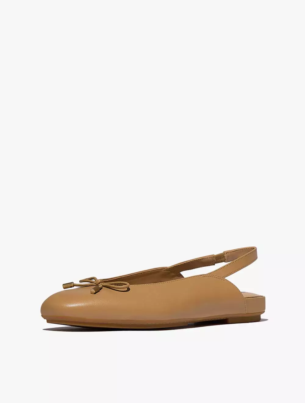 Fitflop Delicato Bow Leather Slingbacks - Camel