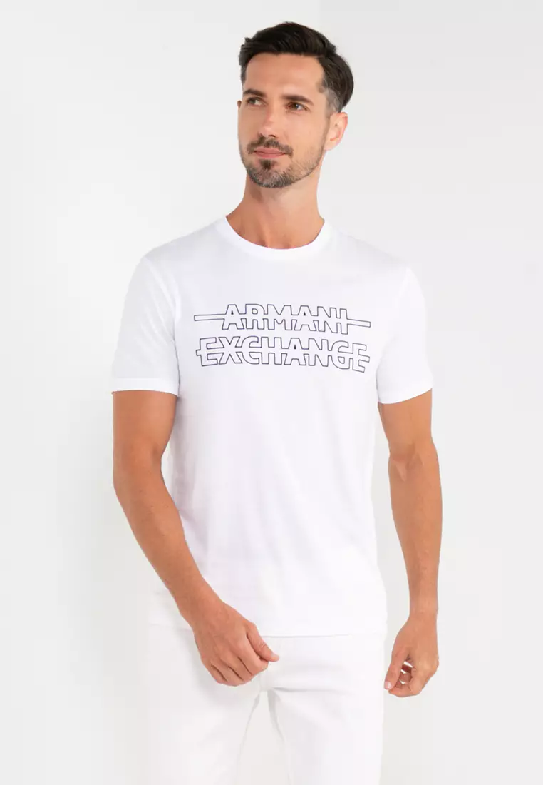 Buy Armani Exchange Logo Printed T Shirt 2024 Online ZALORA