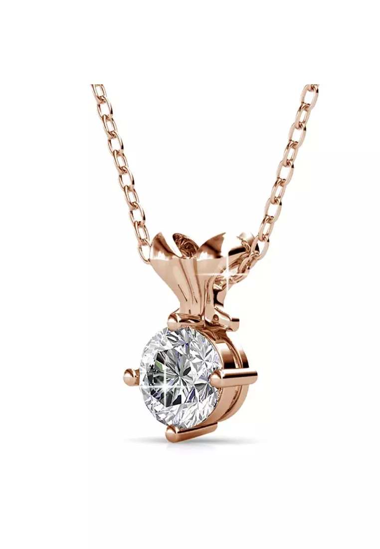 Treasure Bling Pendant Necklace in Rose Gold Embellished with Crystals from SWAROVSKI®