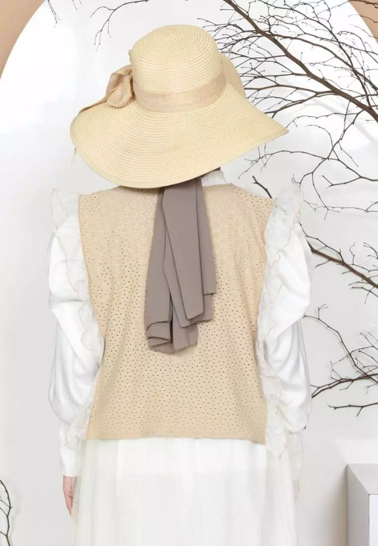 Vivy Vintage Vest - Oat-Tile M18672 R41S4