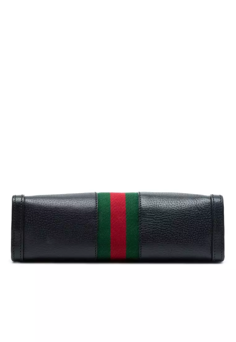 Pre-Loved Gucci Small Calfskin Web Ophidia Chain Crossbody