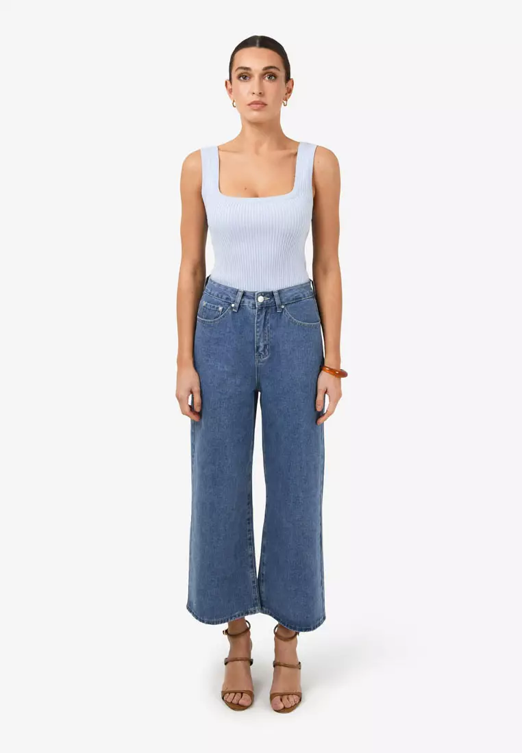 Windsor Cropped Wide Leg Jeans