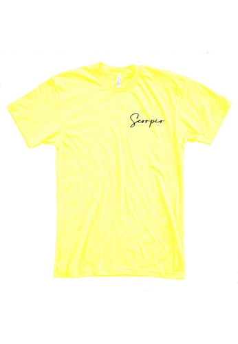 MRL Prints yellow Zodiac Sign Scorpio Pocket T-Shirt D6DD7AAA83CB8AGS_1