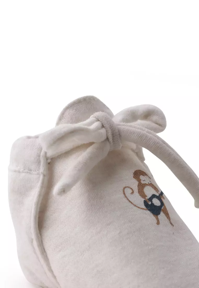 Monkey Print Baby Booties