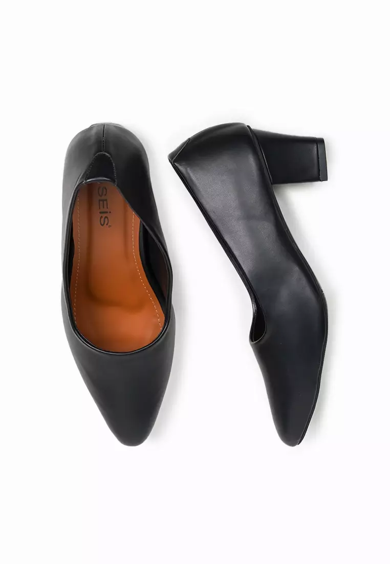 Seis Viola Sepatu Heels Wanita 5 Cm-BLACK