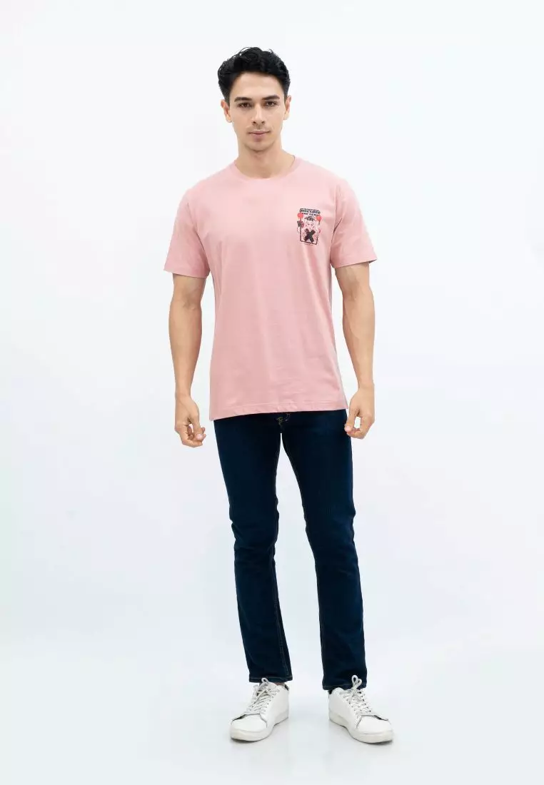 Houseofcuff T-shirt Kaos Motif Disclose Pendek Dusty Pink Size S-4XL