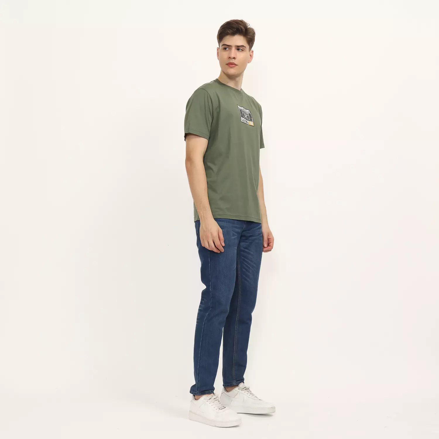 Dragon Kaos Lengan Pendek Chambray Men Tee Olive Planet Surf