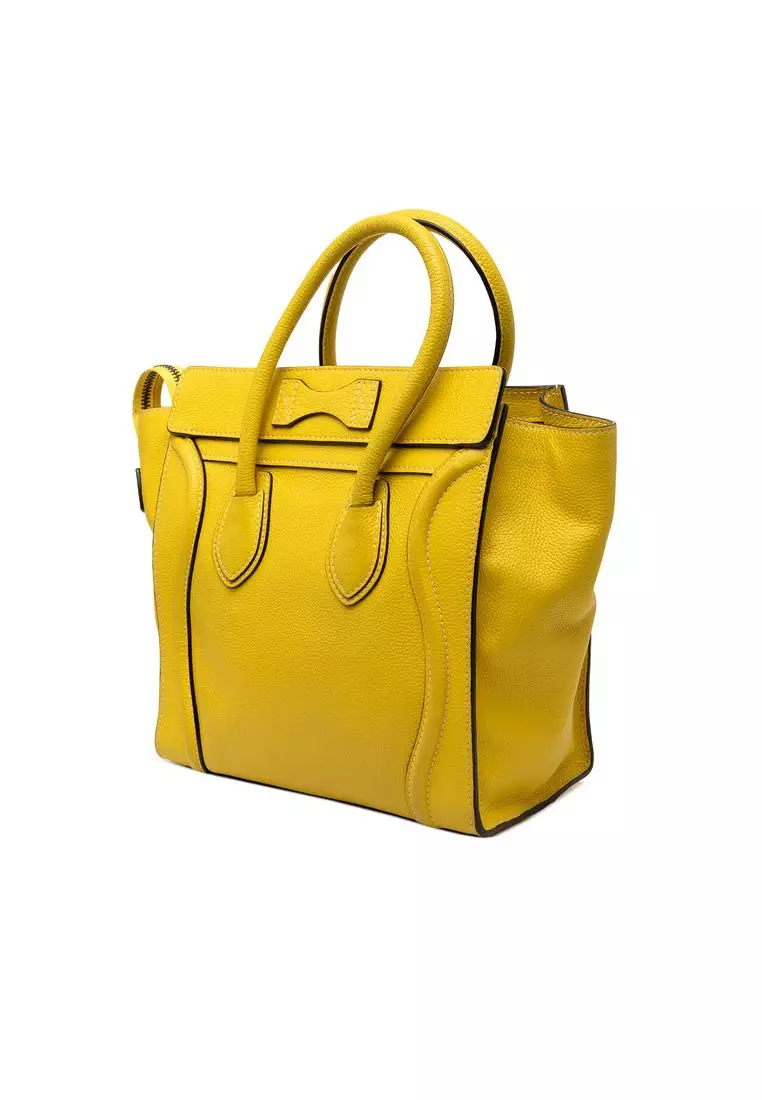 Pre-Loved Celine Micro Drummed Calfskin Luggage Tote