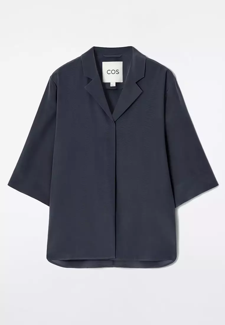 Camp-Collar Silk Shirt