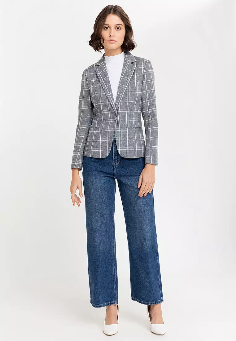 Checkered Blazer