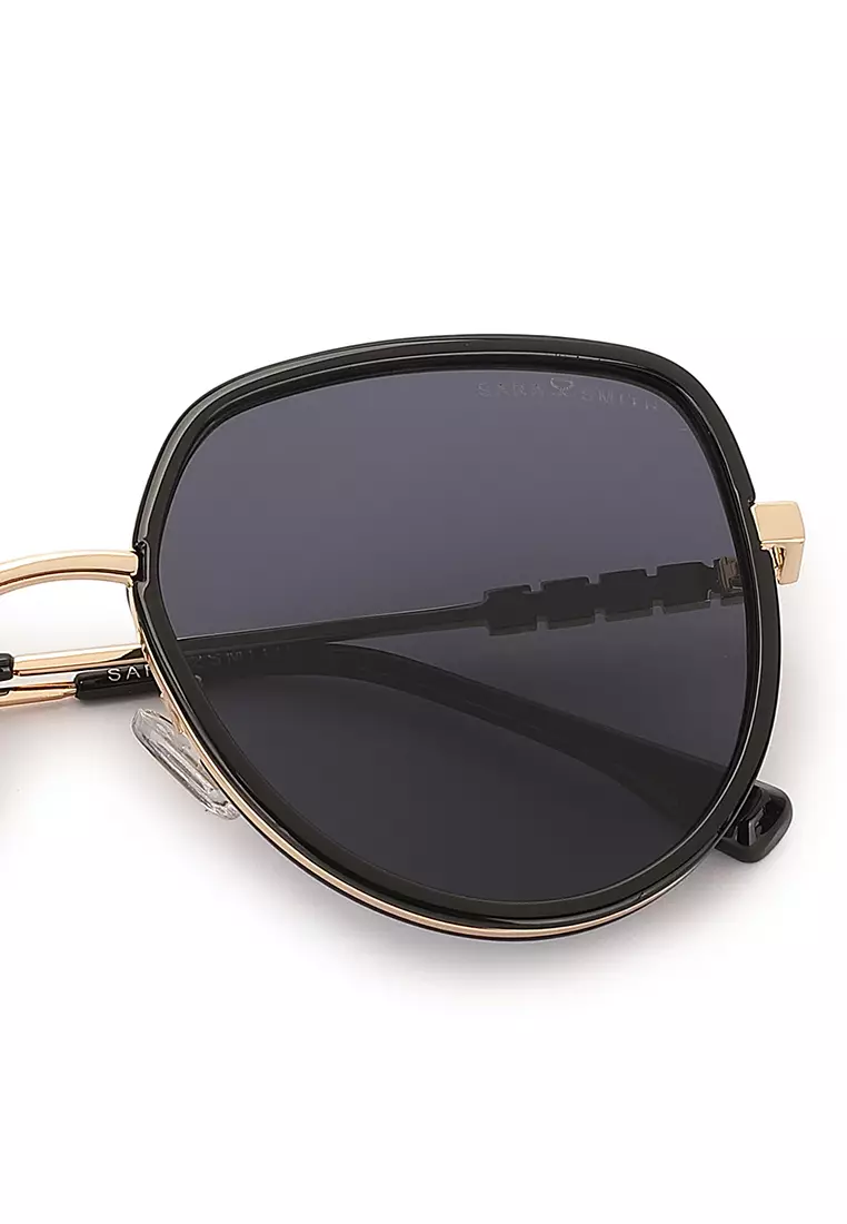 Unisex Fashion Sunglasses (Kacamata Hitam) - Hitam / Abu-Abu