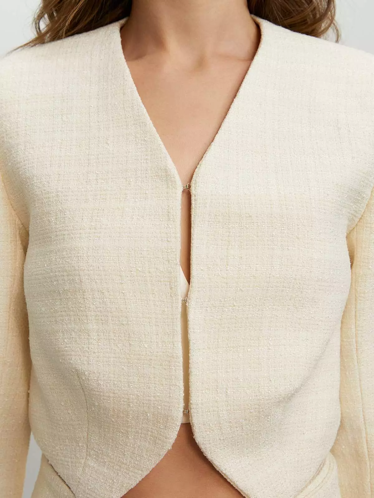 Tweed Blazer - Ivory