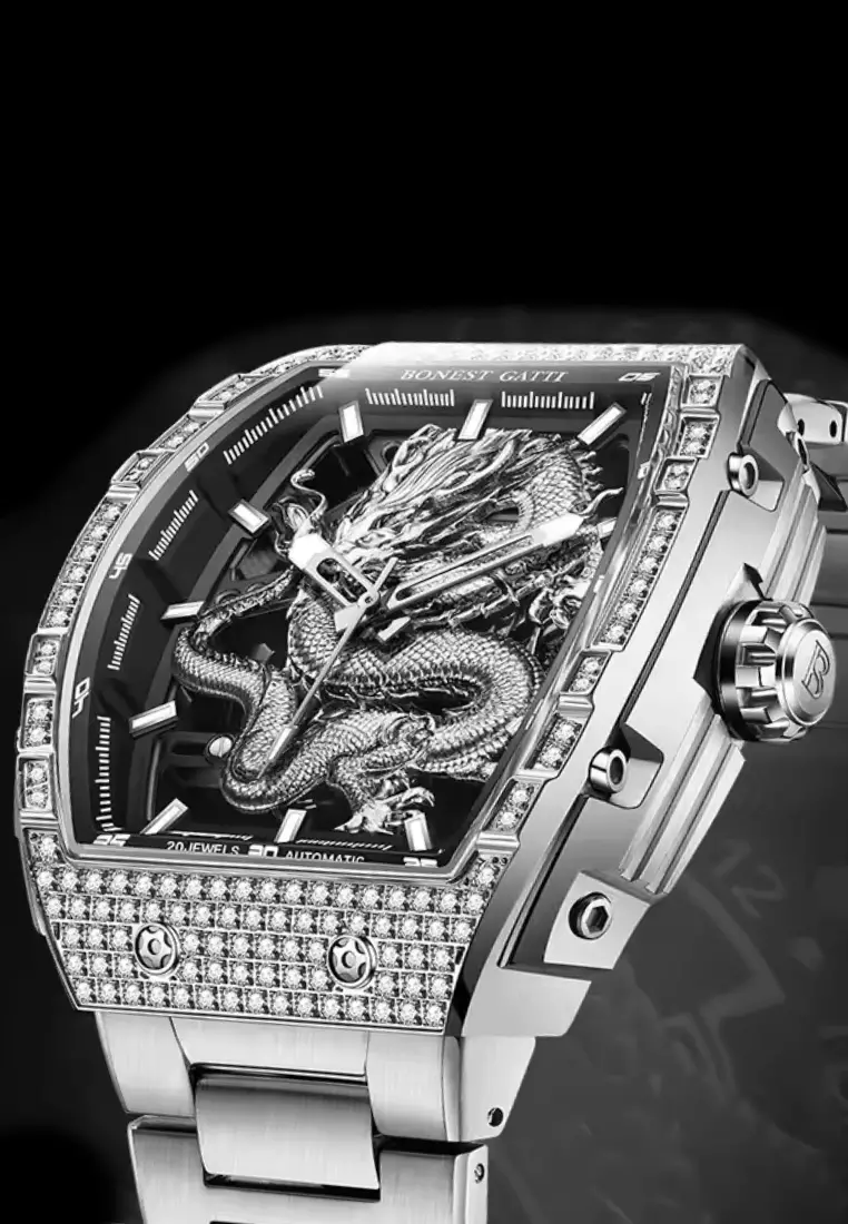 Automatic Unisex Stainless Steel Watch, Stainless Steel Bracelet