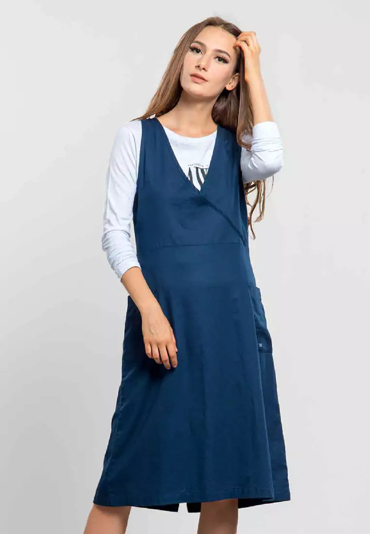 Wiliya Navy Overall Skirt