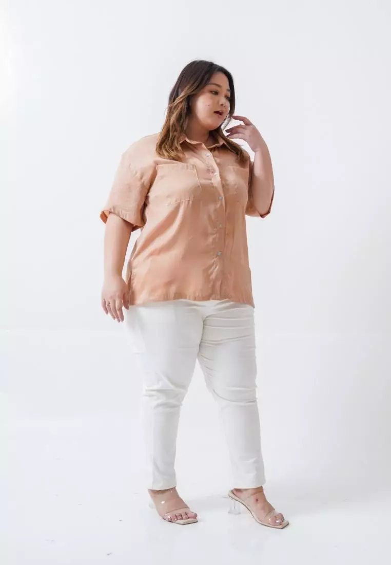 Plus Size Shirts Mordy Apricot