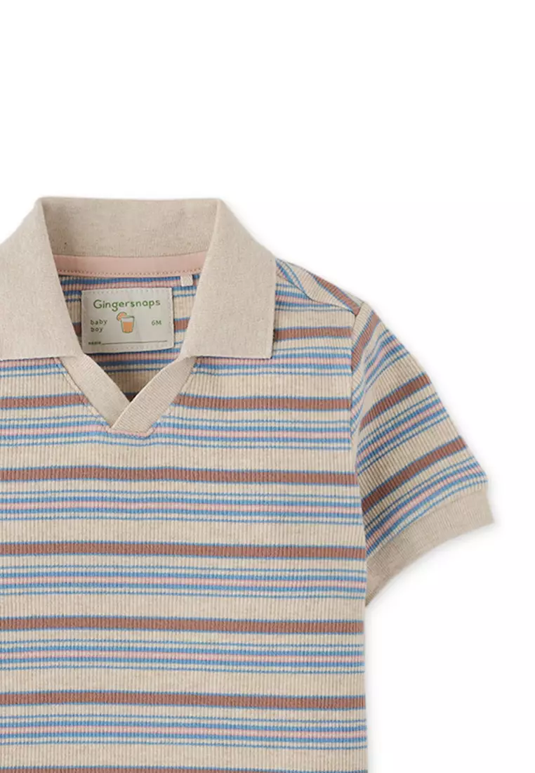 Baby Boys Retro Stripes Polo Shirt