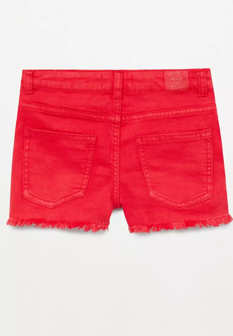 Frayed Hem Denim Shorts