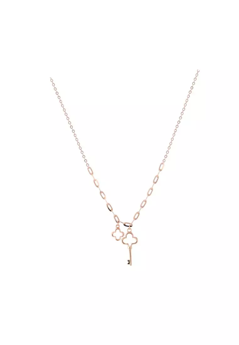 網上選購GOLDHEART GOLDHEART Key Necklace, Rose Gold 750 (WN6-GD