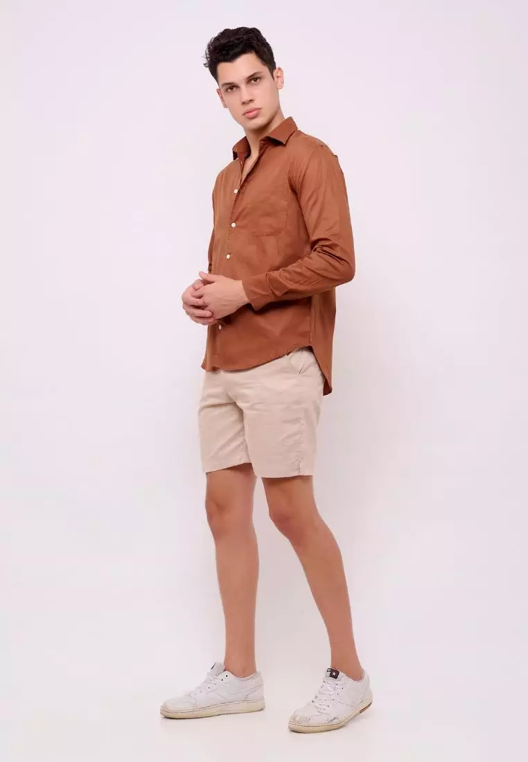 Palma Celana Pendek Pria Katun Organik Cream | Organic Cotton Short Pants Men Cream