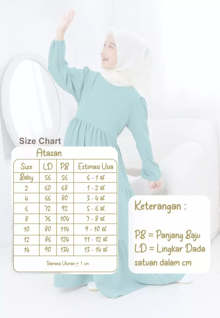 Two Mix Dress Gamis Couple Anak Perempuan - Baju Gamis Couple Anak Cewek - HARGA SATUAN - 4355