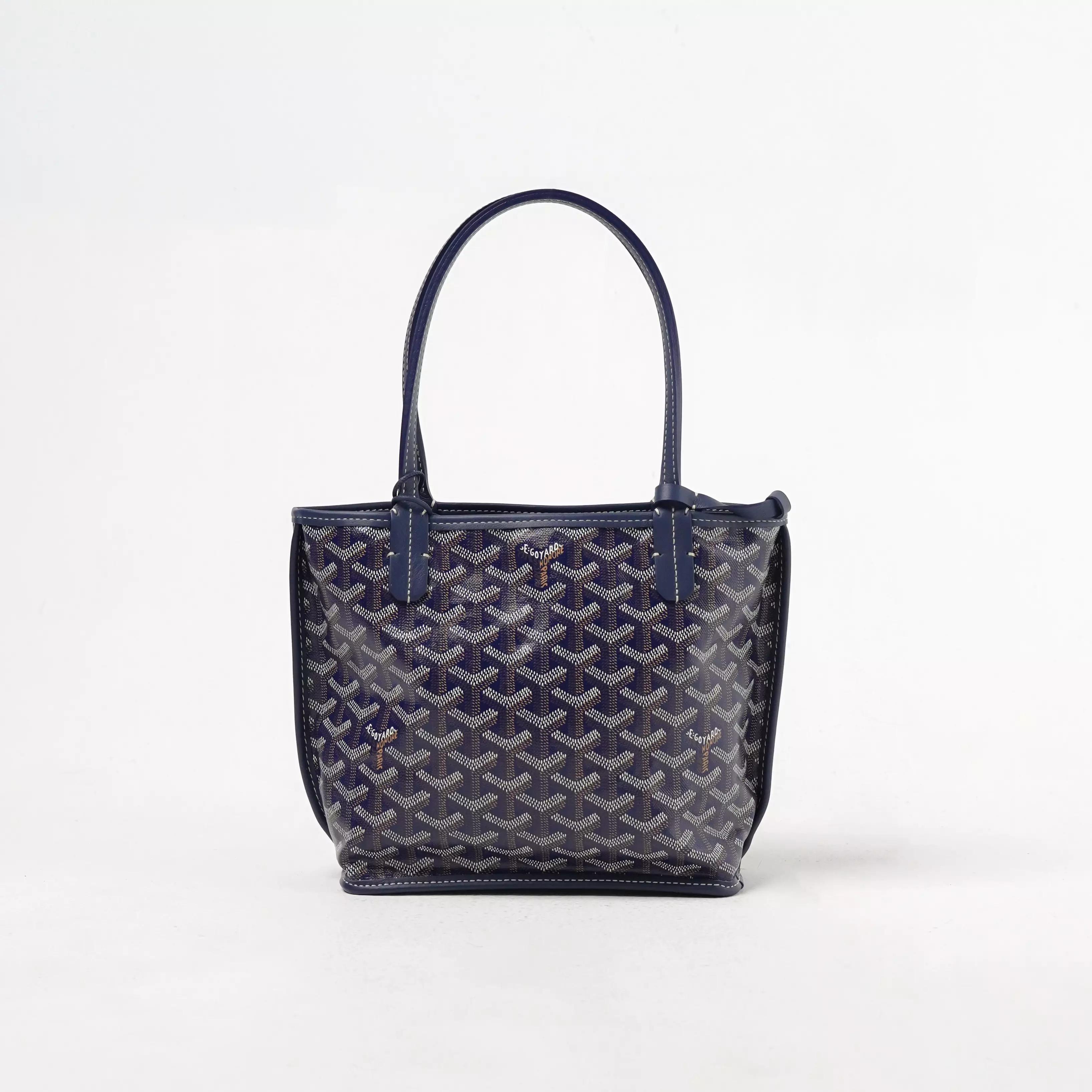 Tas GOYARD MINI ANJOU 2026 NAVY TOTE BAG WITH POUCH 100% ORIGINAL