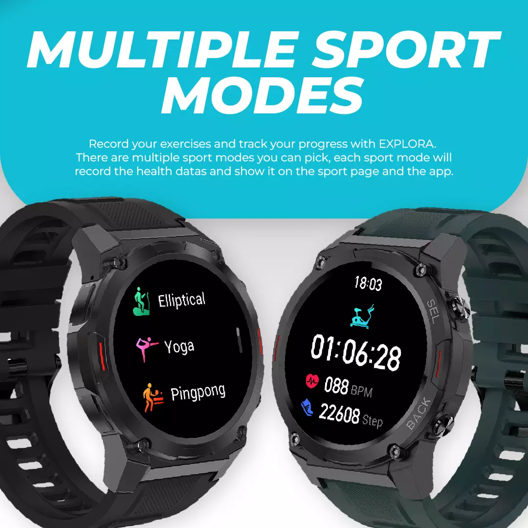 Jam Tangan Digitec Smartwatch EXPLORA Original Garansi Rubber