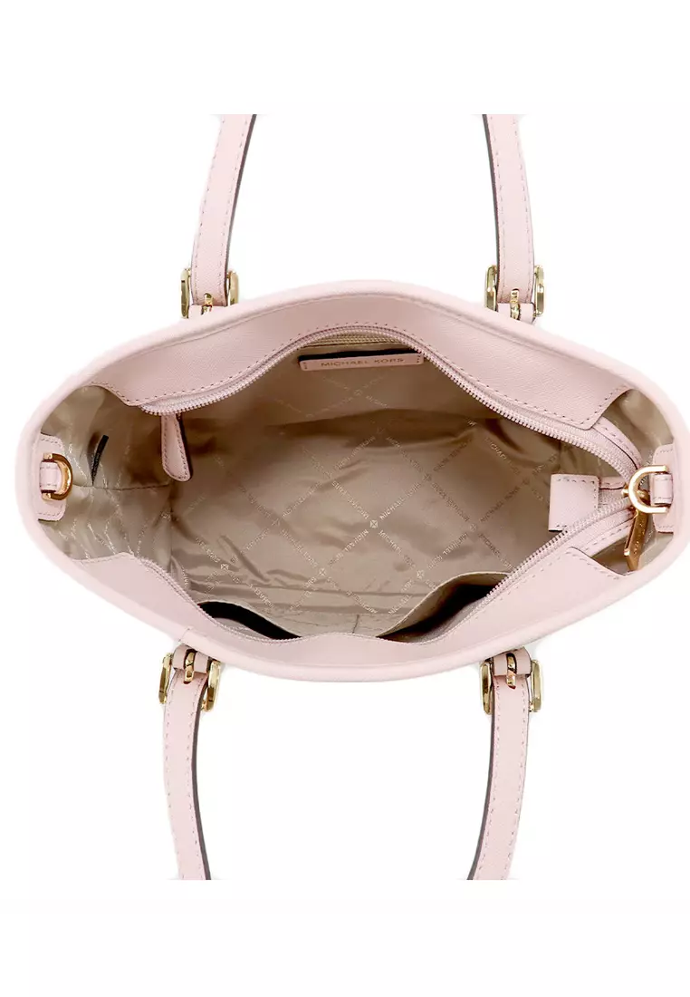 Michael Kors Travel Extra-Small Logo Top-Zip Tote Bag Cream / Pink MSRP  $448 193599759388