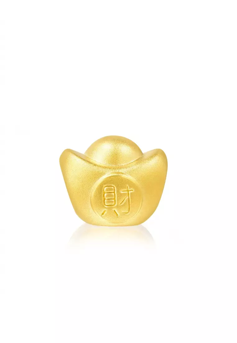 999 Gold Yuanbao Charm for Women & Men 90838C  [Bracelet not included]
