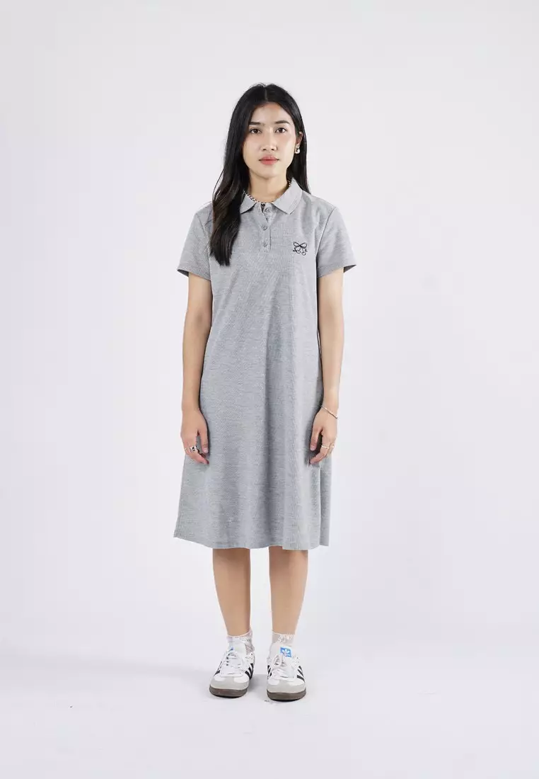 3Second Women's Maxi Collar Dress Short Sleeve Game C050225