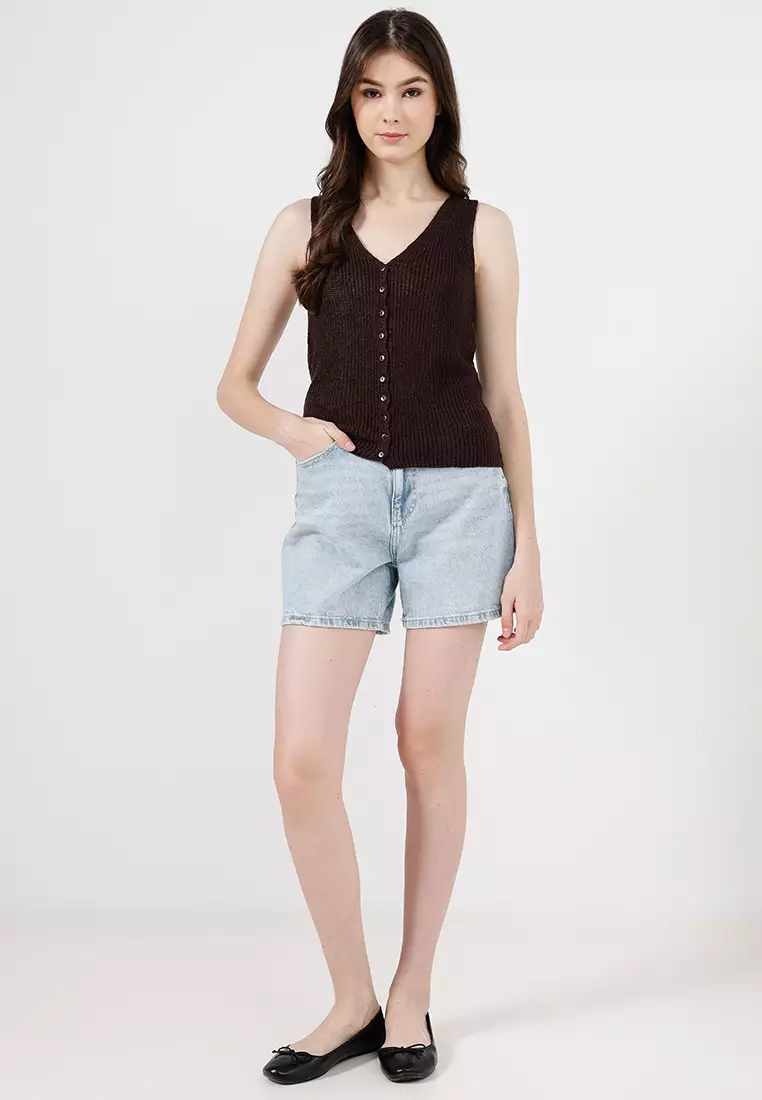 Openwork Knitted Waistcoat